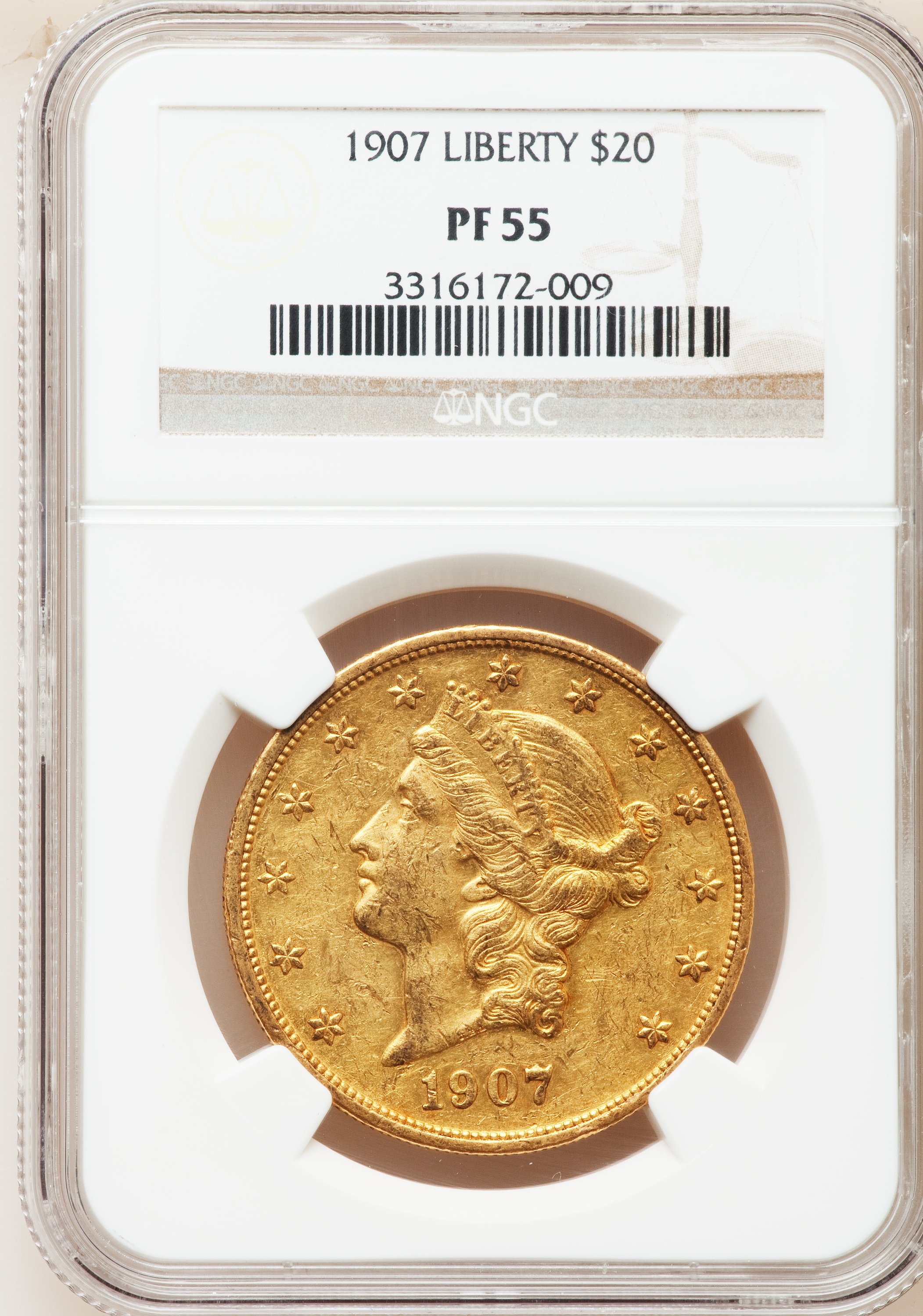 image for: 1907 $20 PR55 NGC....