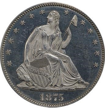 image for: 50C 1875 PCGS PR63 CAM