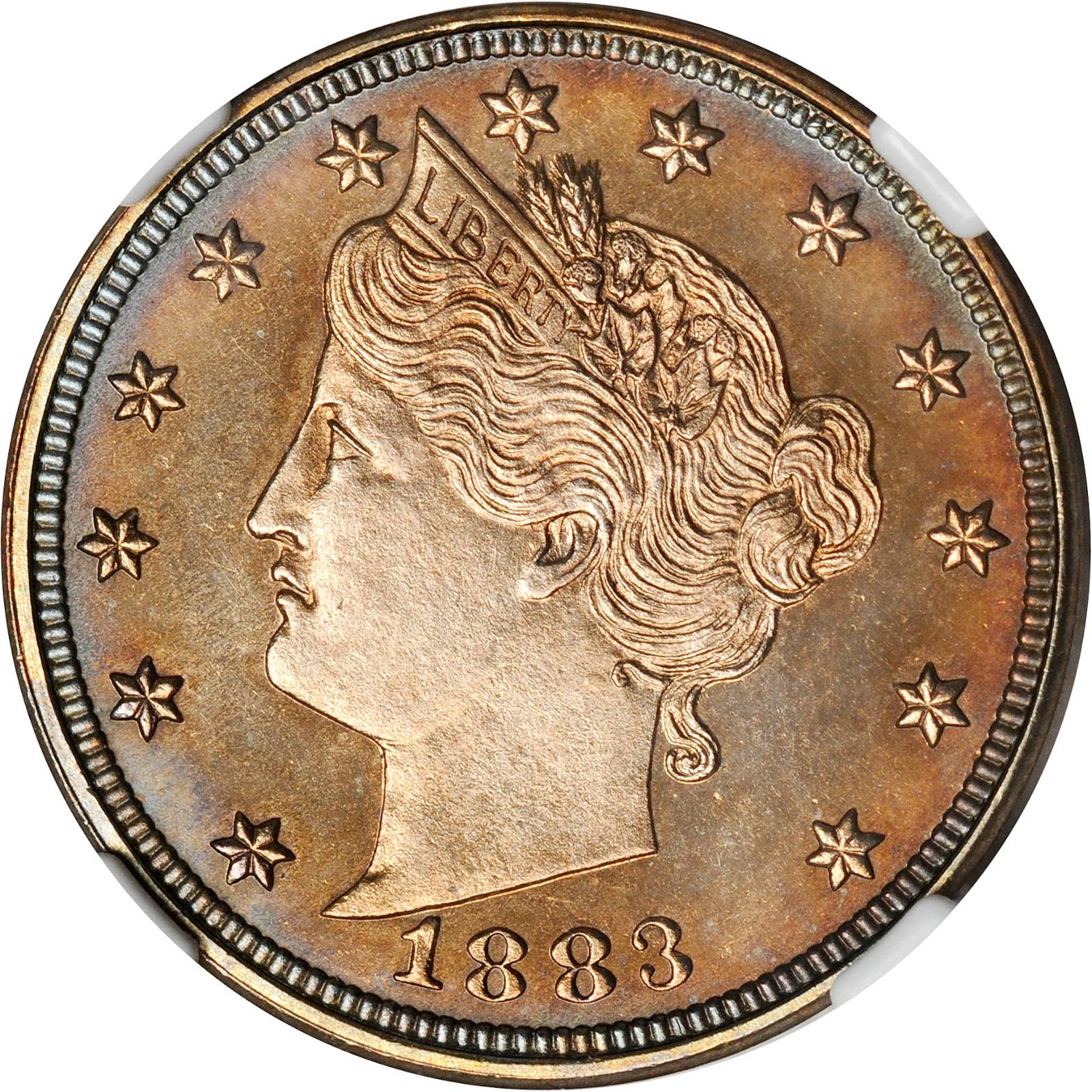 1883 Liberty Nickel. CENTS. Proof--Improperly Cleaned (NGC).