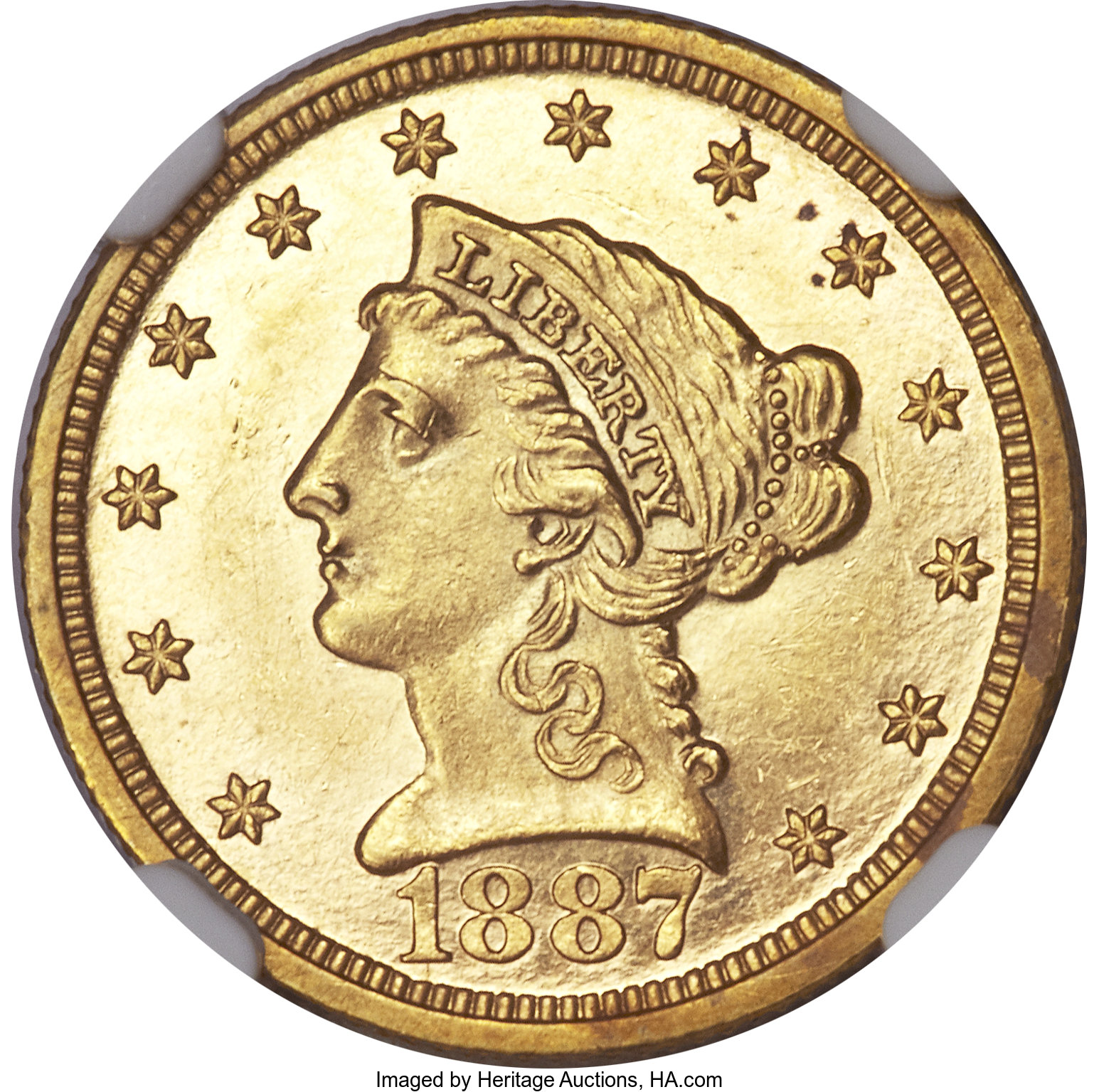 image for: 1887 $2 1/2 PR63 Cameo NGC....