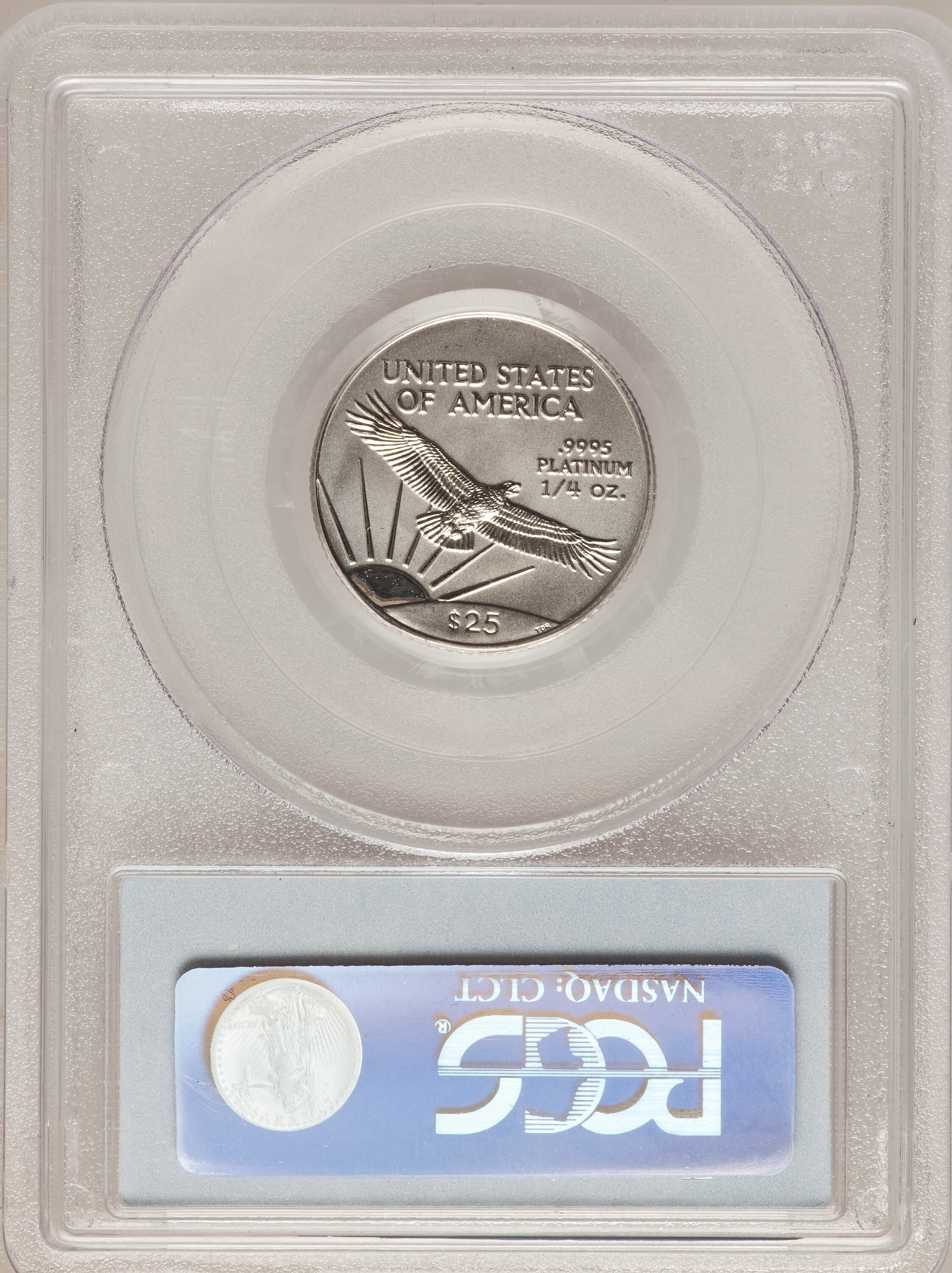 image for: 1998 P$25 Quarter-Ounce Platinum Eagle MS69 PCGS. PCGS Population (730/33). NGC Census: (350/33). Mintage: 38,887. Numismed...