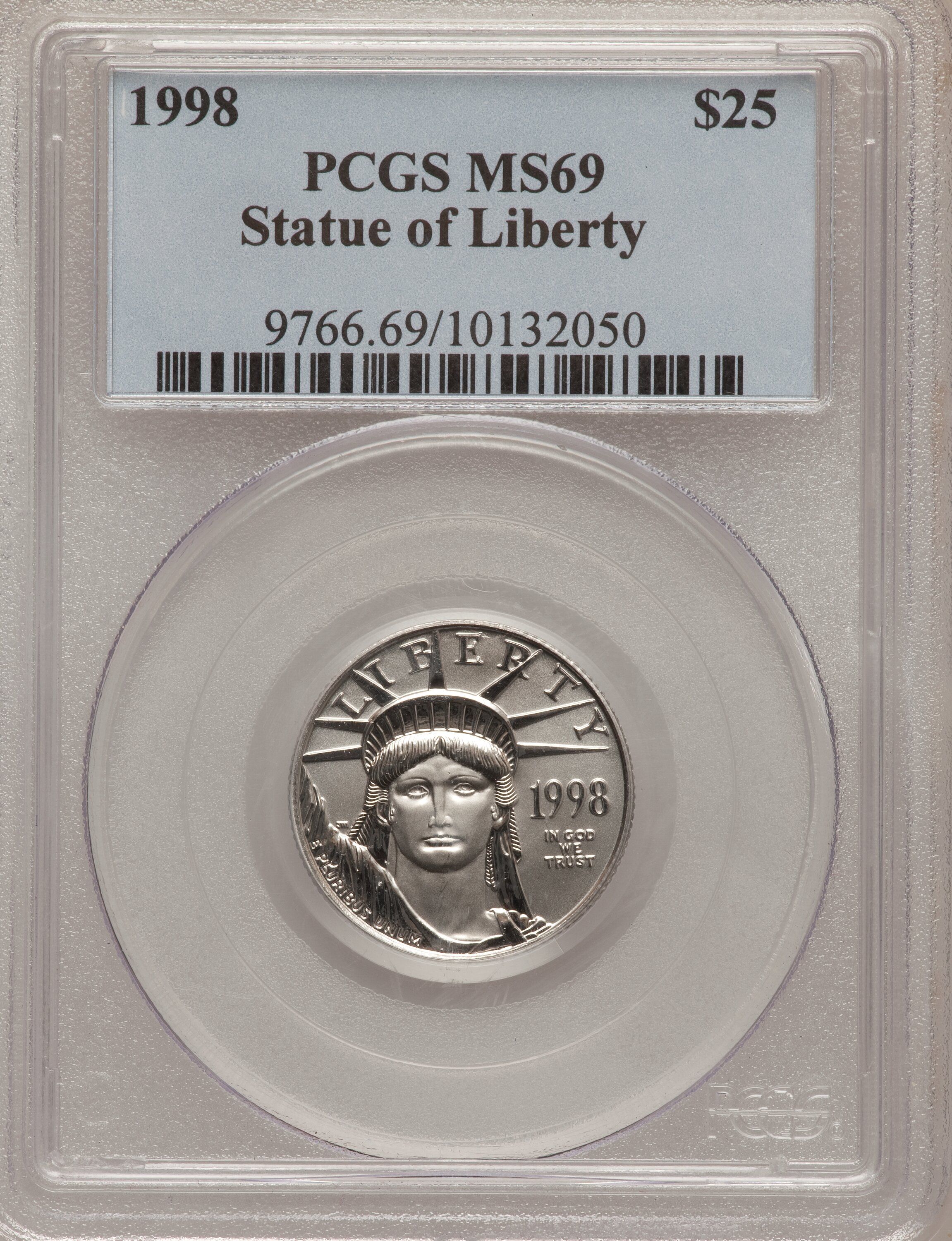 1998 $25 Platinum Eagle Values & Prices By Issue | Greysheet