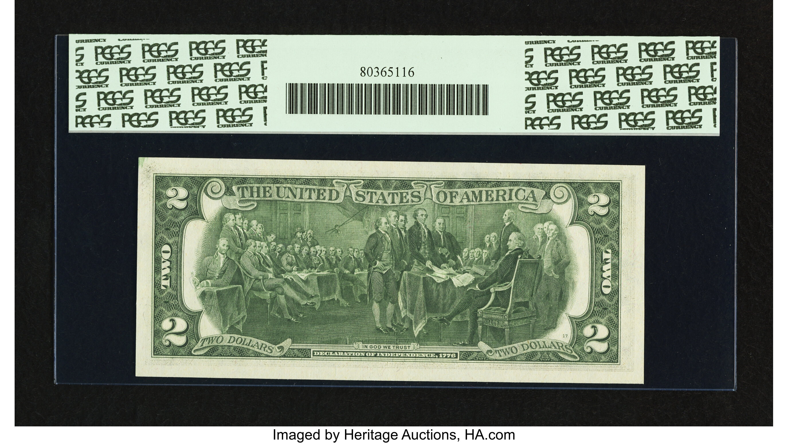 image for: Fr. 1935-B* $2 1976 Federal Reserve Note. PCGS Gem New 65PPQ....