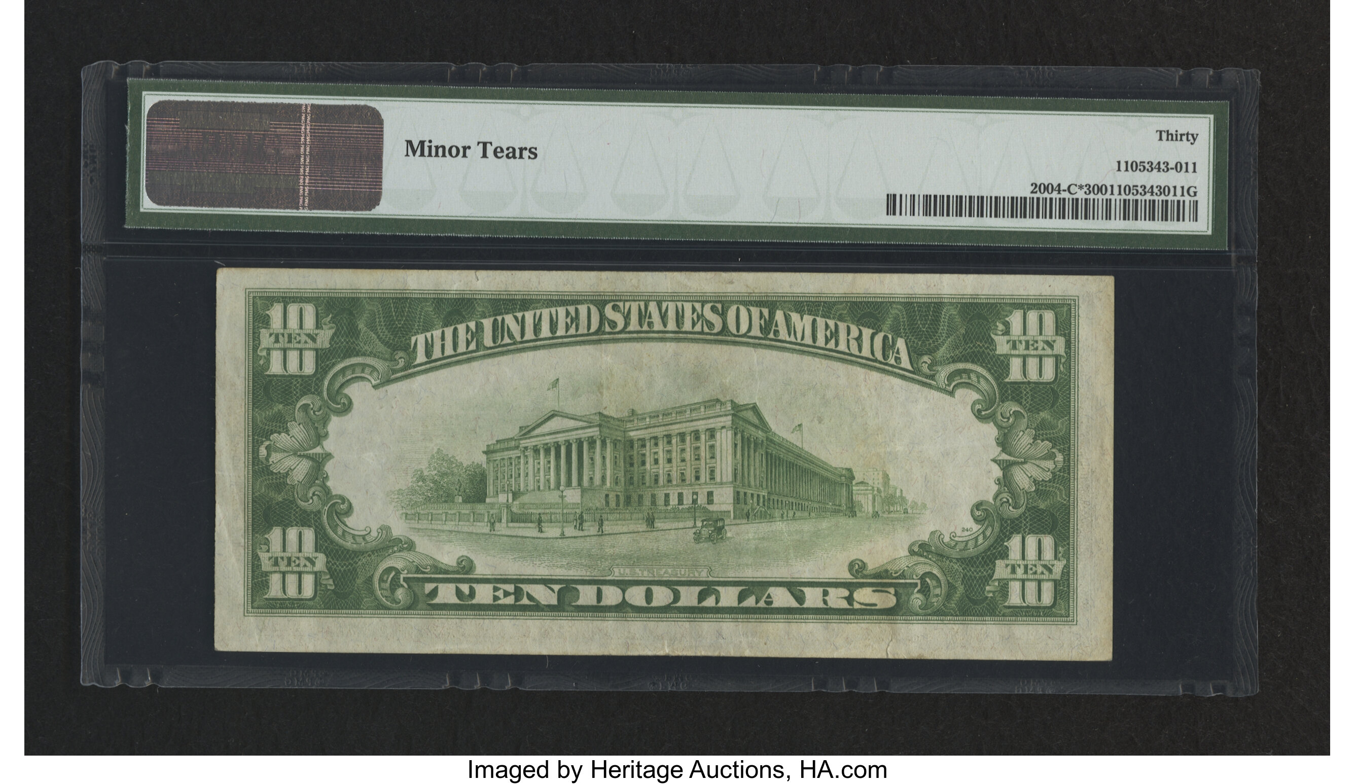 image for: Fr. 2004-C* $10 1934 Light Green Seal Federal Reserve Star Note. PMG Very Fine 30....