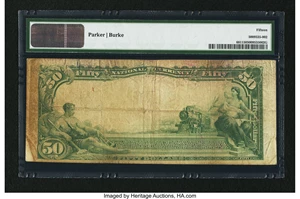 image for: Detroit, MI - $50 1902 Plain Back Fr. 681 First & Old NB Ch. # 10527...