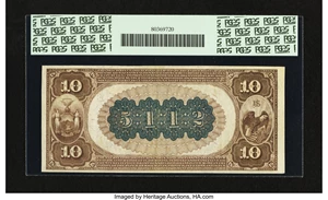 image for: New York, NY - $10 1882 Brown Back Fr. 489 The Astor NB Ch. # (E)5112...