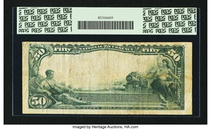 image for: Pittsburgh, PA - $50 1902 Red Seal Fr. 664 The Second NB Ch. # (E)252...