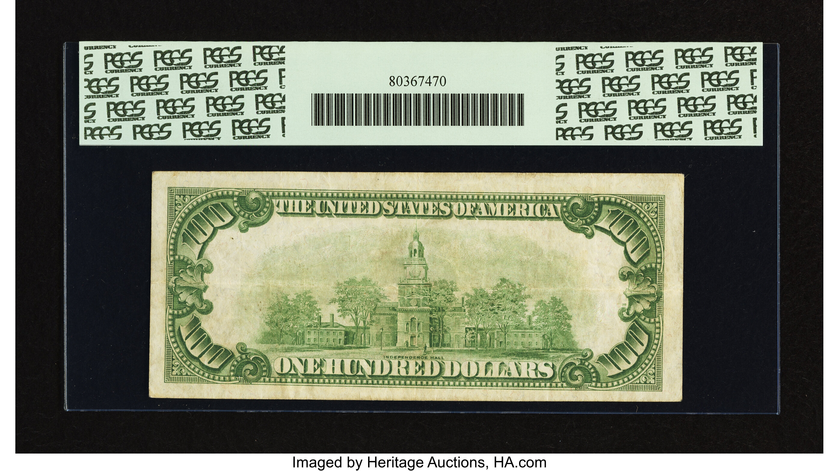 image for: Fr. 2152-F* $100 1934 Light Green Seal Federal Reserve Note. PCGS Very Fine 25....