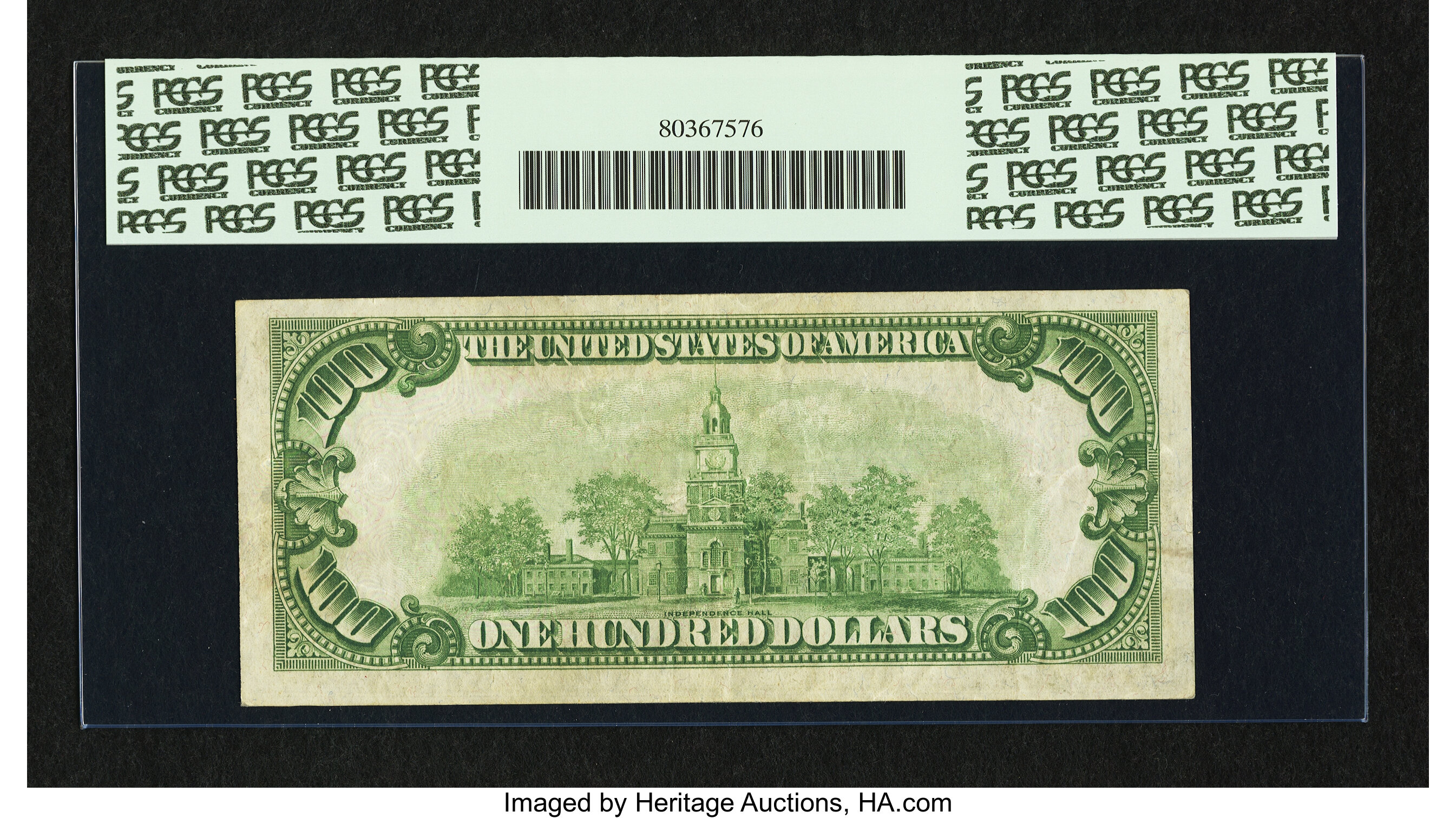 image for: Fr. 2152-G* $100 1934 Light Green Seal Federal Reserve Note. PCGS Very Fine 35....