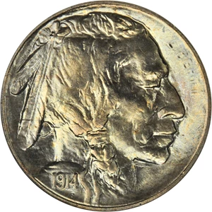 image for: 1914-S Buffalo Nickel. MS-67 (NGC).