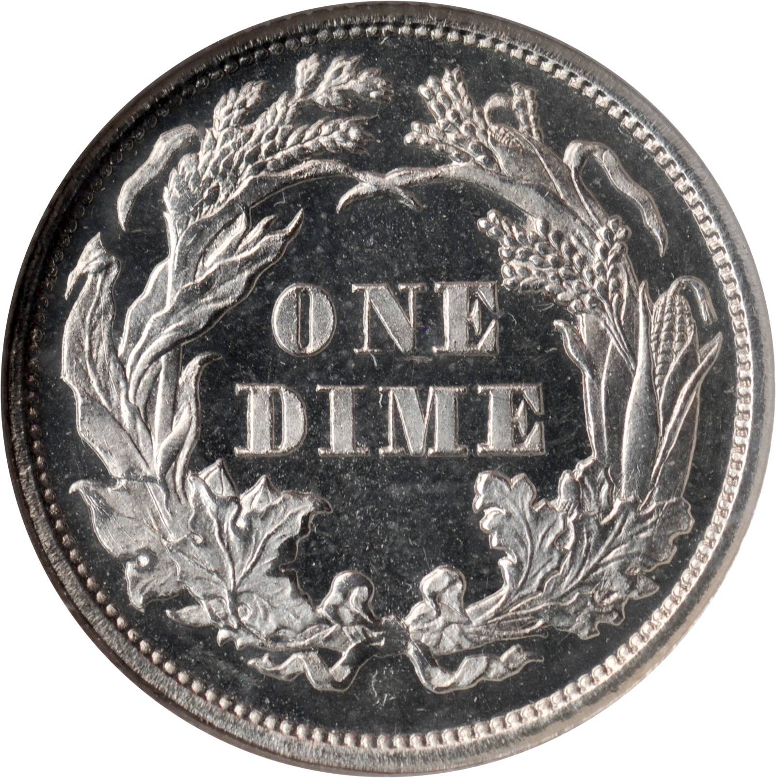 image for: 1873 Seated Liberty Dime. No Arrows. Closed 3. Proof-67 Ultra Cameo (NGC).