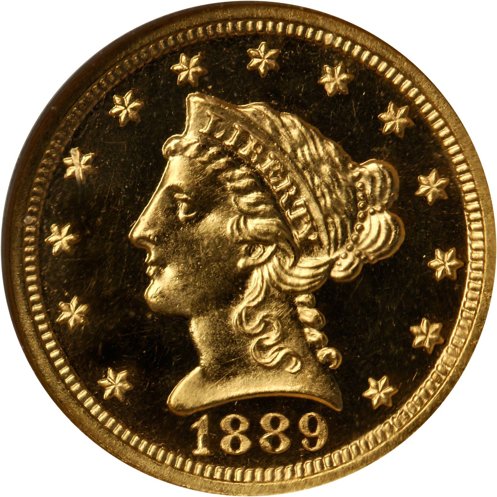 image for: 1889 Liberty Quarter Eagle. Proof-66 Cameo (NGC). CAC.