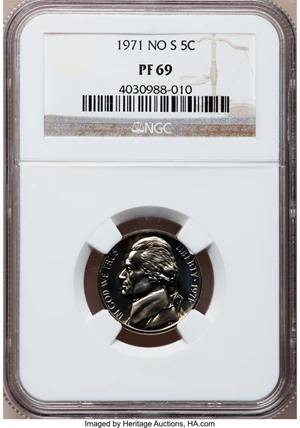 image for: 1971 5C No S PR69 NGC....