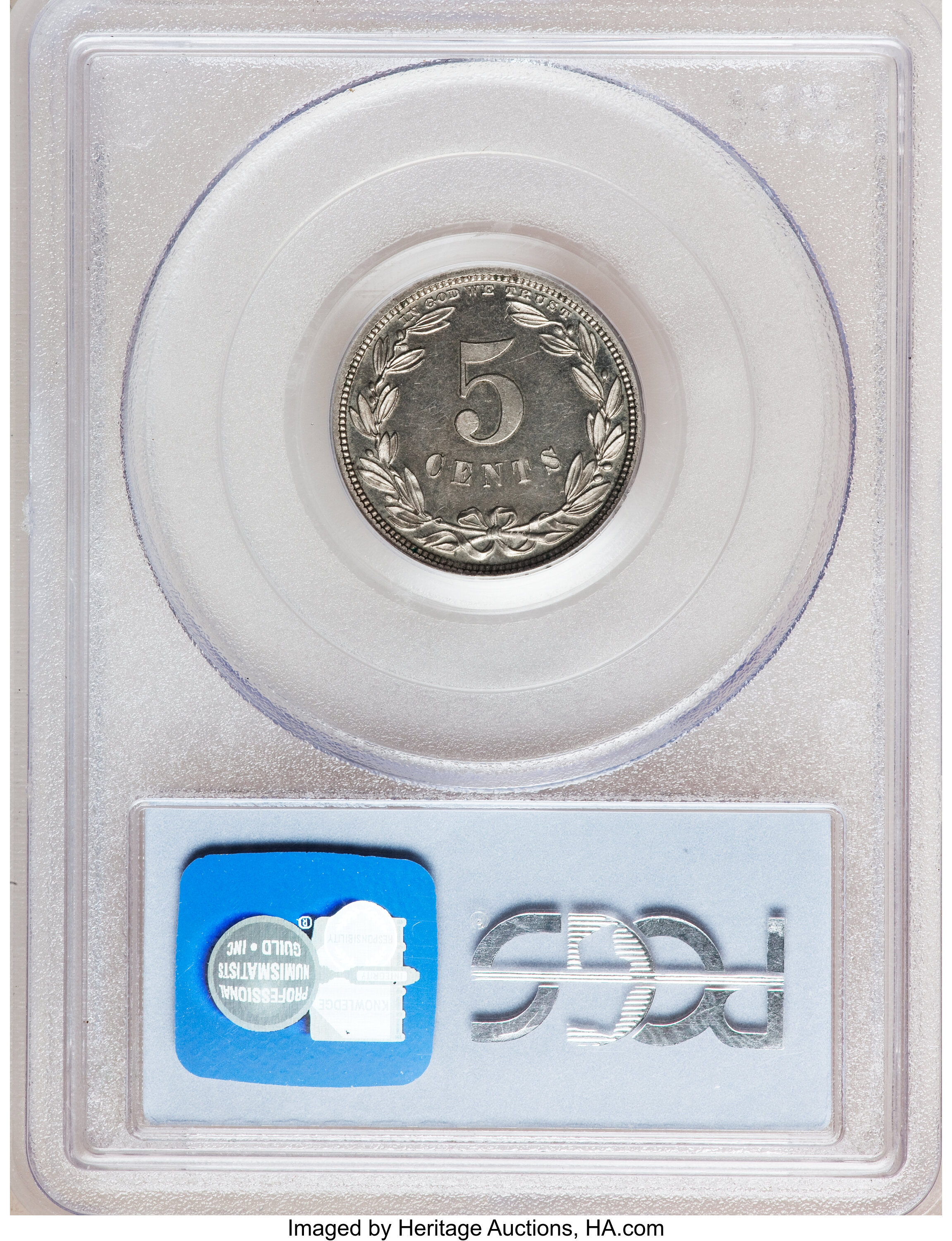 image for: 1867 5C Five Cents, Judd-570, Pollock-640, High R.7, PR63 Cameo PCGS....