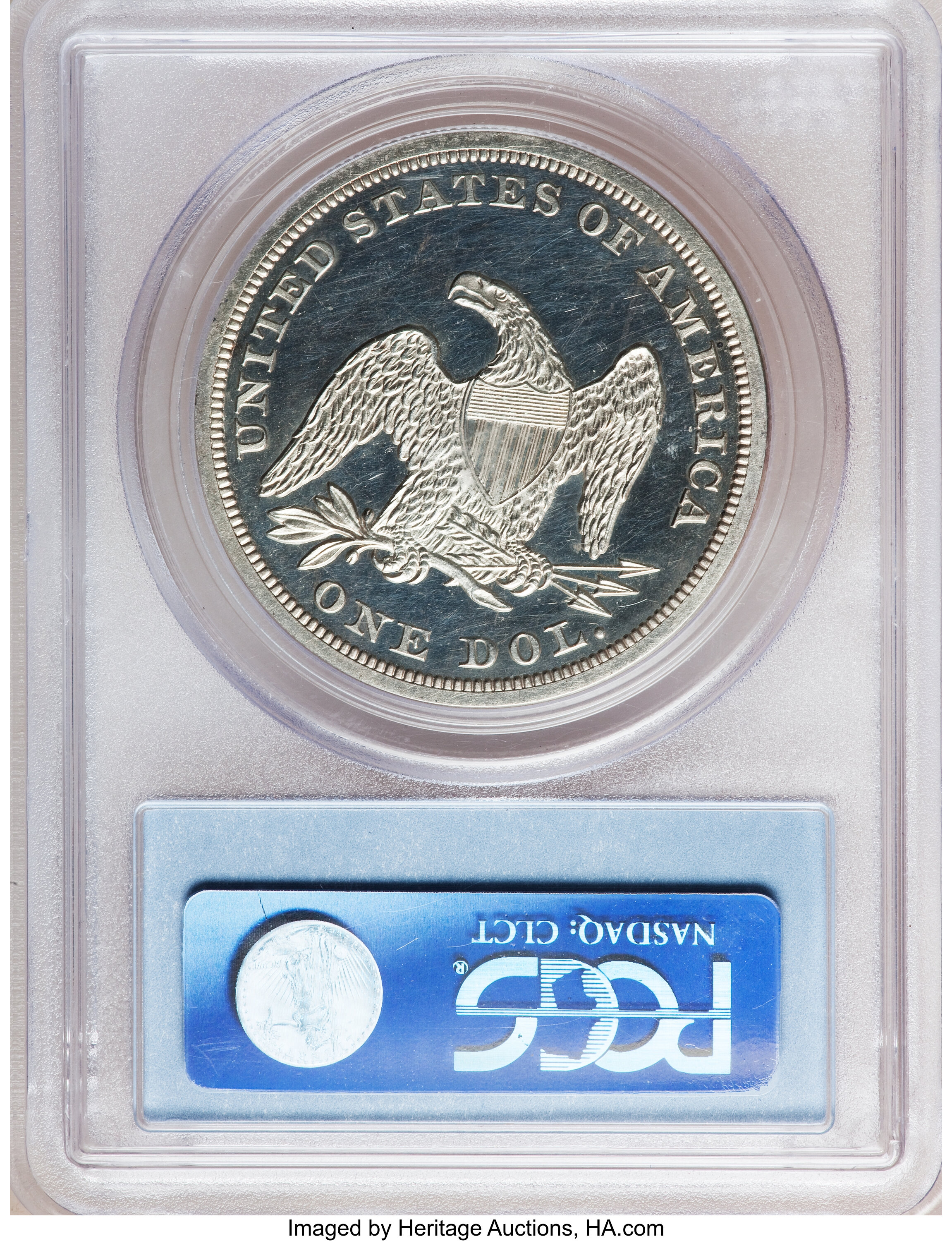 image for: 1851 $1 Restrike PR63 Cameo PCGS....