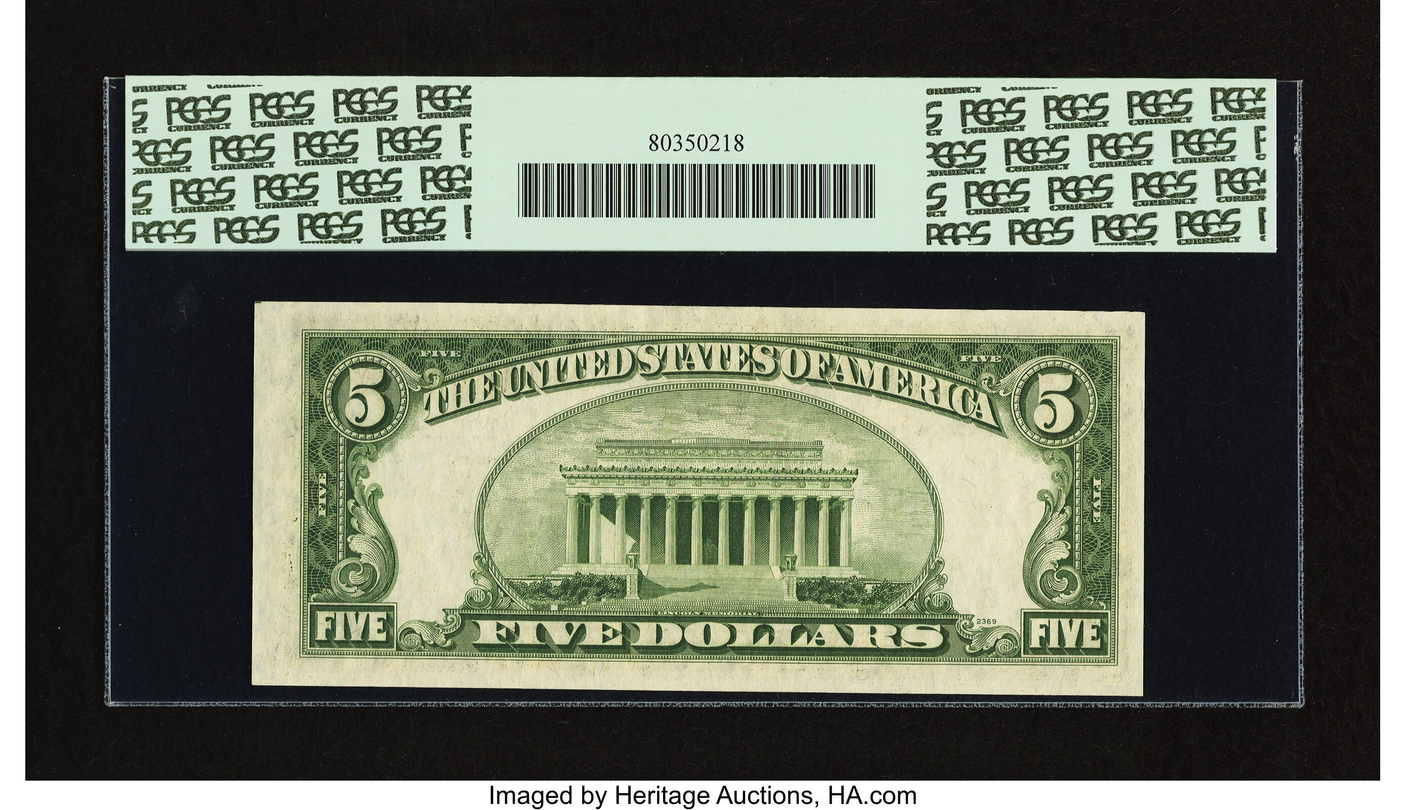 image for: Fr. 1964-H* $5 1950C Federal Reserve Note. PCGS Very Choice New 64PPQ....