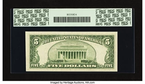 image for: Fr. 1965-H $5 1950D Federal Reserve Note. PCGS Very Choice New 64PPQ....