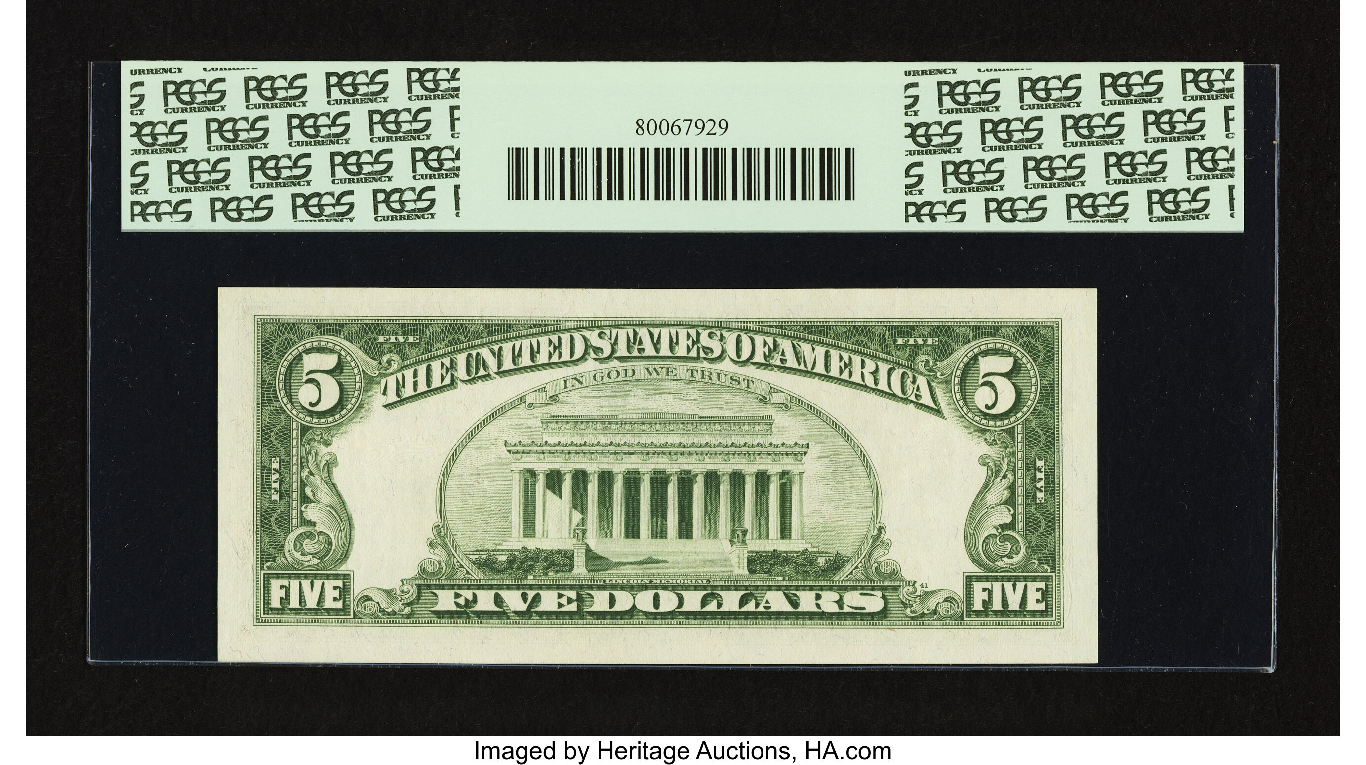 image for: Fr. 1968-H $5 1963A Federal Reserve Note. PCGS Gem New 66PPQ....