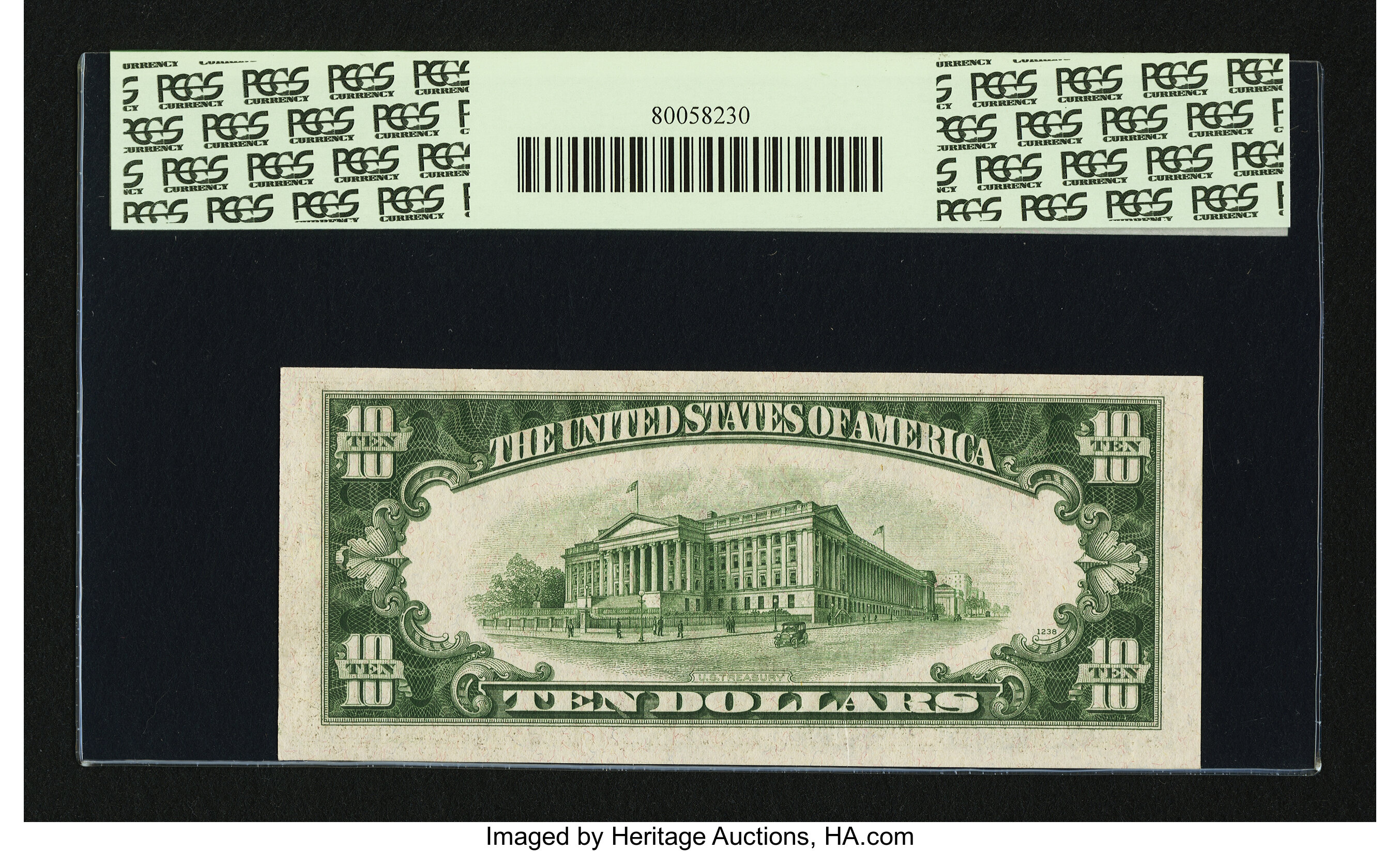 image for: Fr. 2008-B $10 1934C Federal Reserve Note. PCGS Gem New 65PPQ....