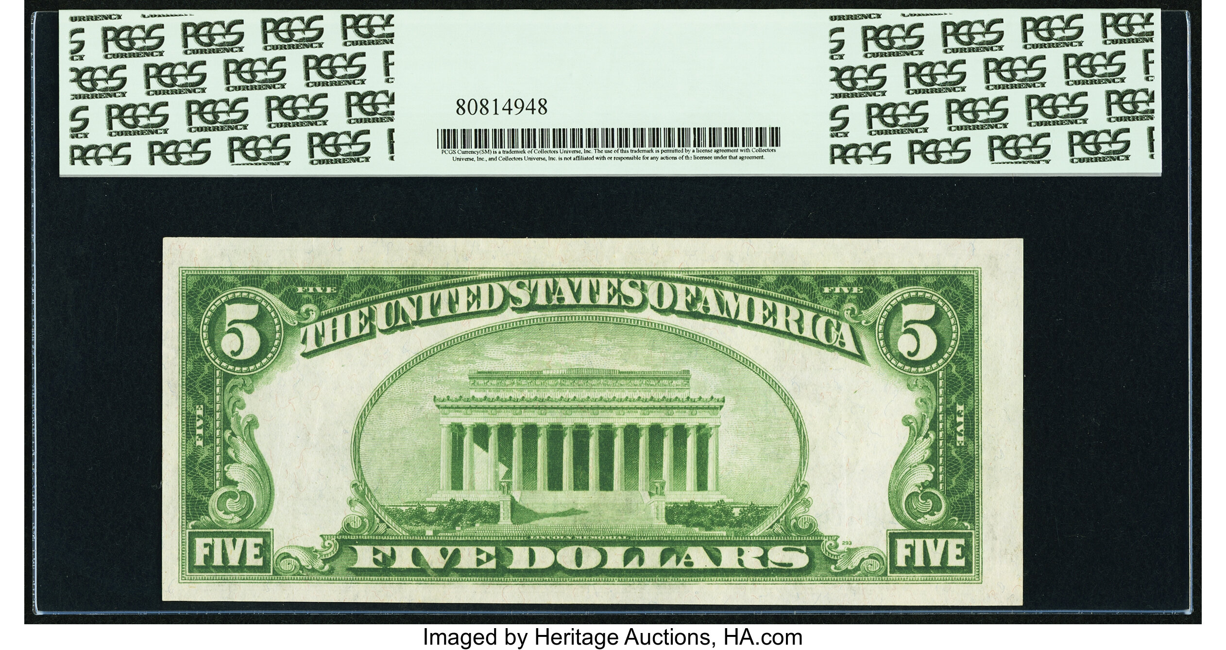 image for: Fr. 1951-J $5 1928A Federal Reserve Note. PCGS Extremely Fine 45....