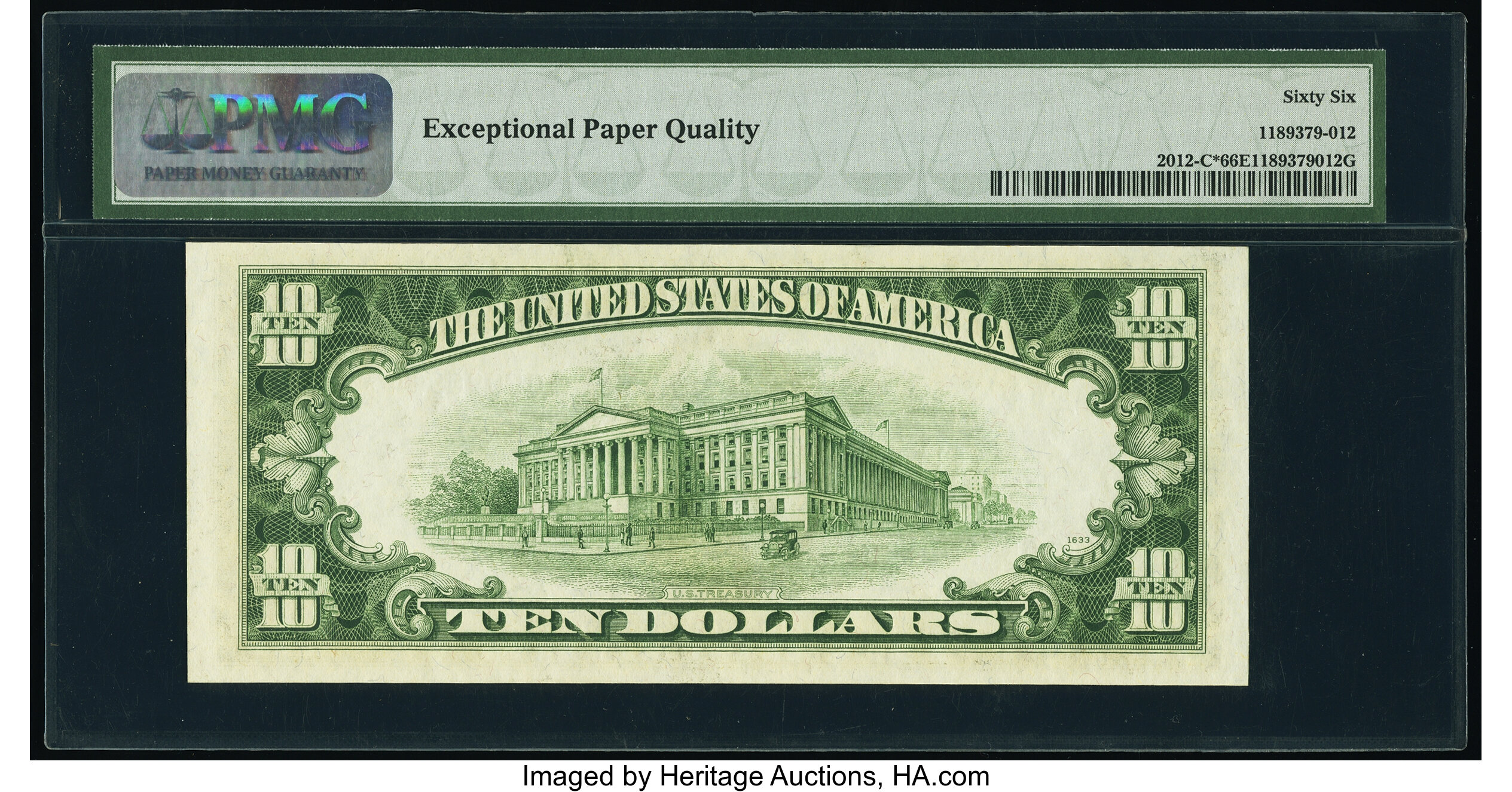 image for: Fr. 2012-C* $10 1950B Federal Reserve Note. PMG Gem Uncirculated 66 EPQ....
