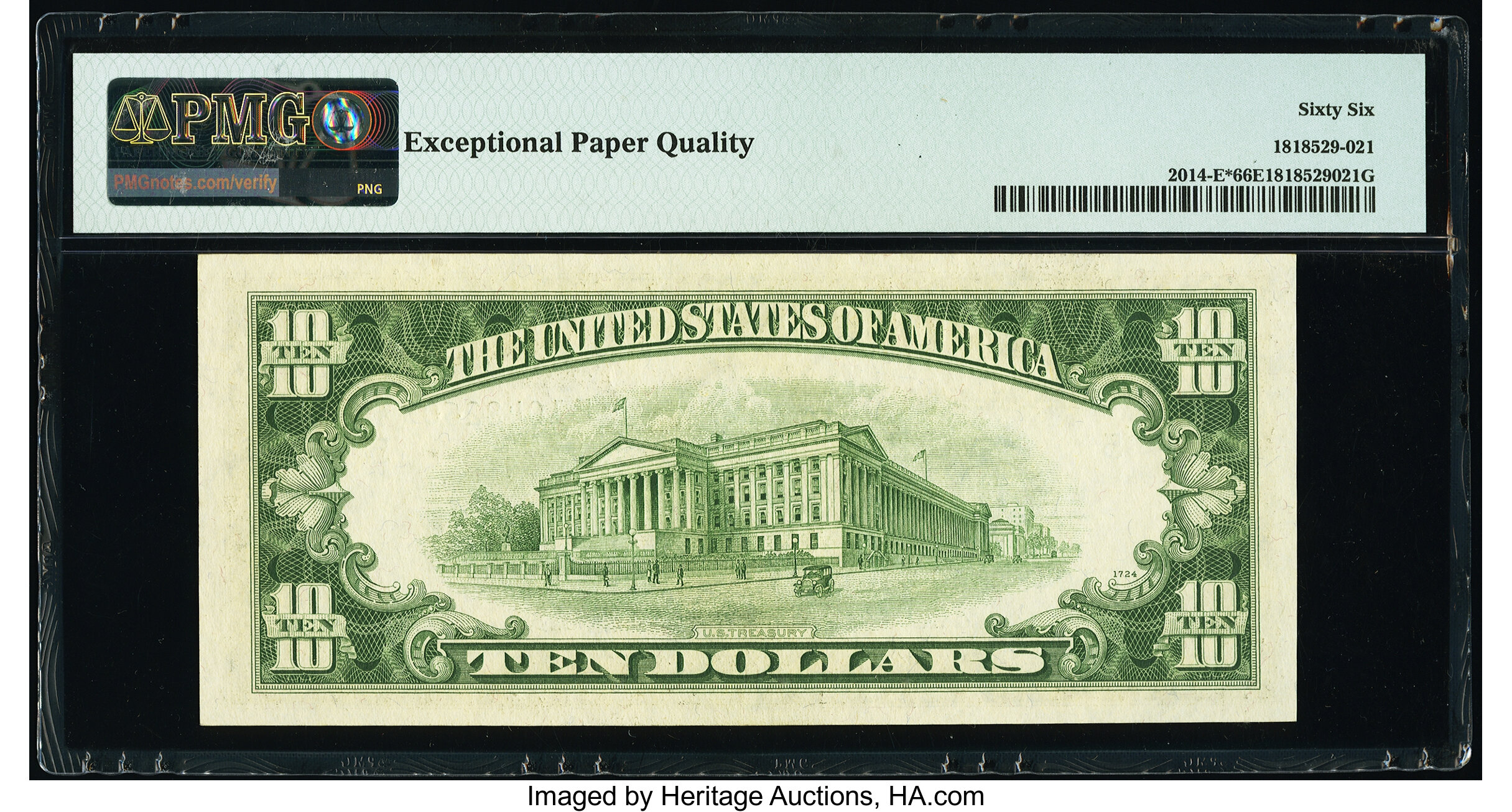 image for: Fr. 2014-E* $10 1950D Federal Reserve Note. PMG Gem Uncirculated 66 EPQ....