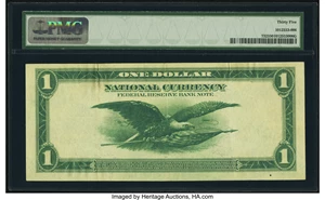 image for: Fr. 732 $1 1918 Federal Reserve Bank Note PMG Choice Very Fine 35....