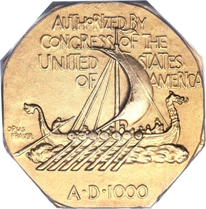 image for: 1925 Medal Norse Gold Medal PR63 PCGS. CAC....