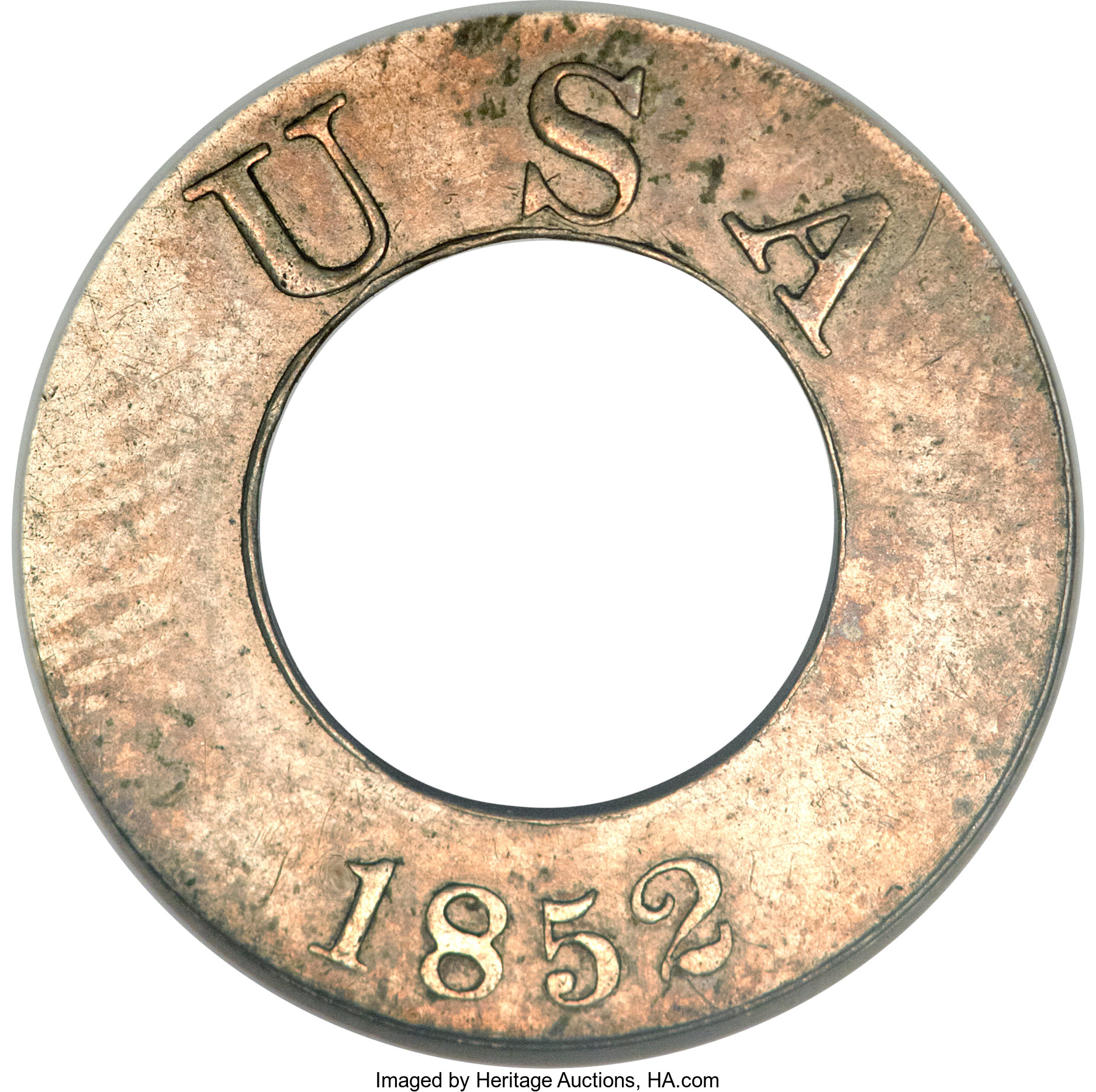 image for: 1852 PG$1 Gold Dollar, Judd-138 Thin, Pollock-165, Low R.7, PR62 NGC. CAC....