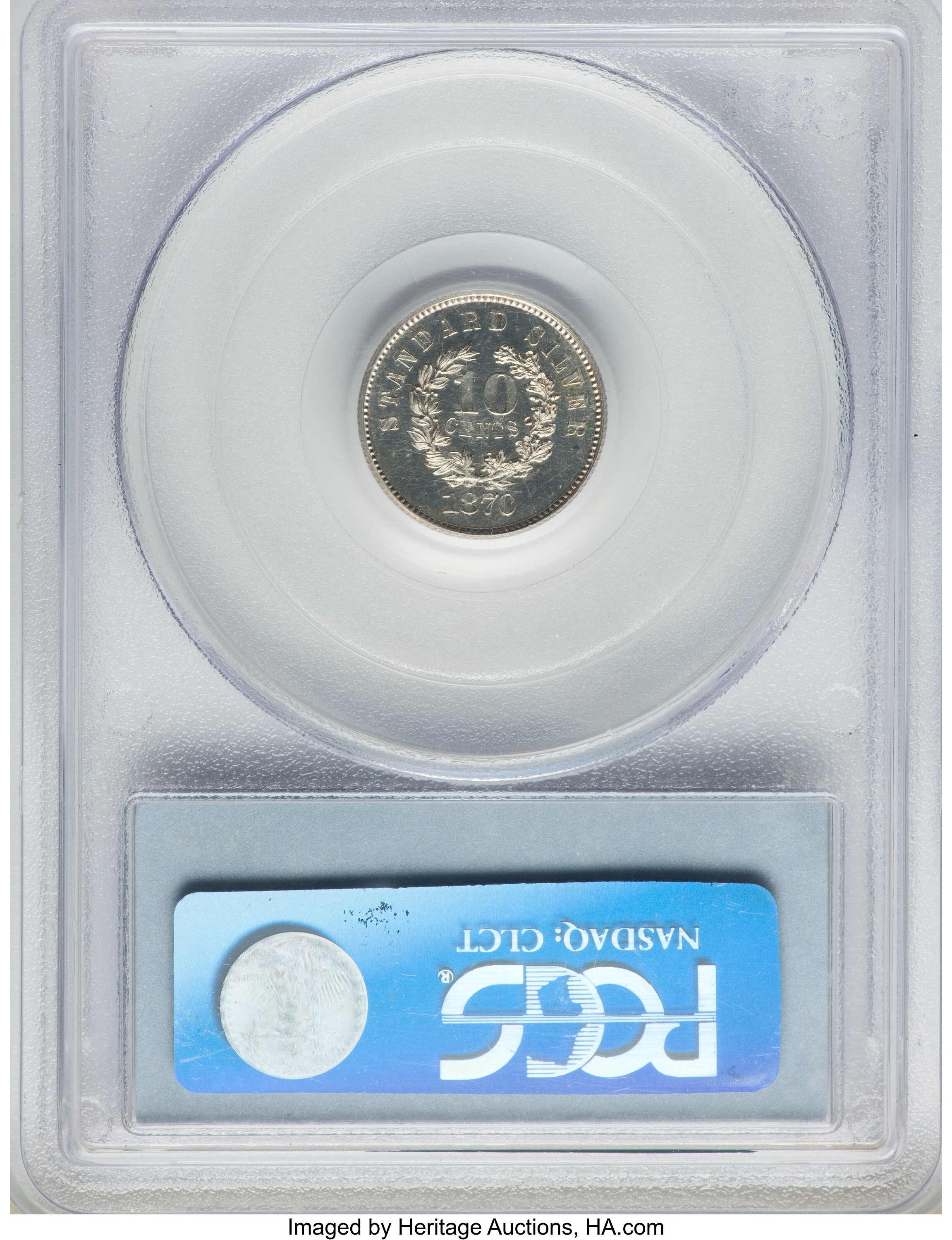 image for: 1870 10C J-855 PR62 PCGS. PCGS Population: (1/7). NGC Census: (0/6).  ...