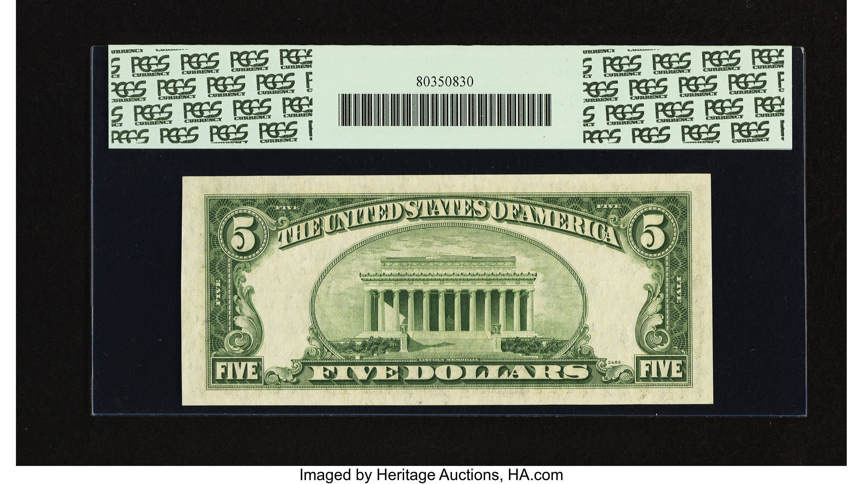 image for: Fr. 1964-I $5 1950C Federal Reserve Note. PCGS Gem New 65PPQ....