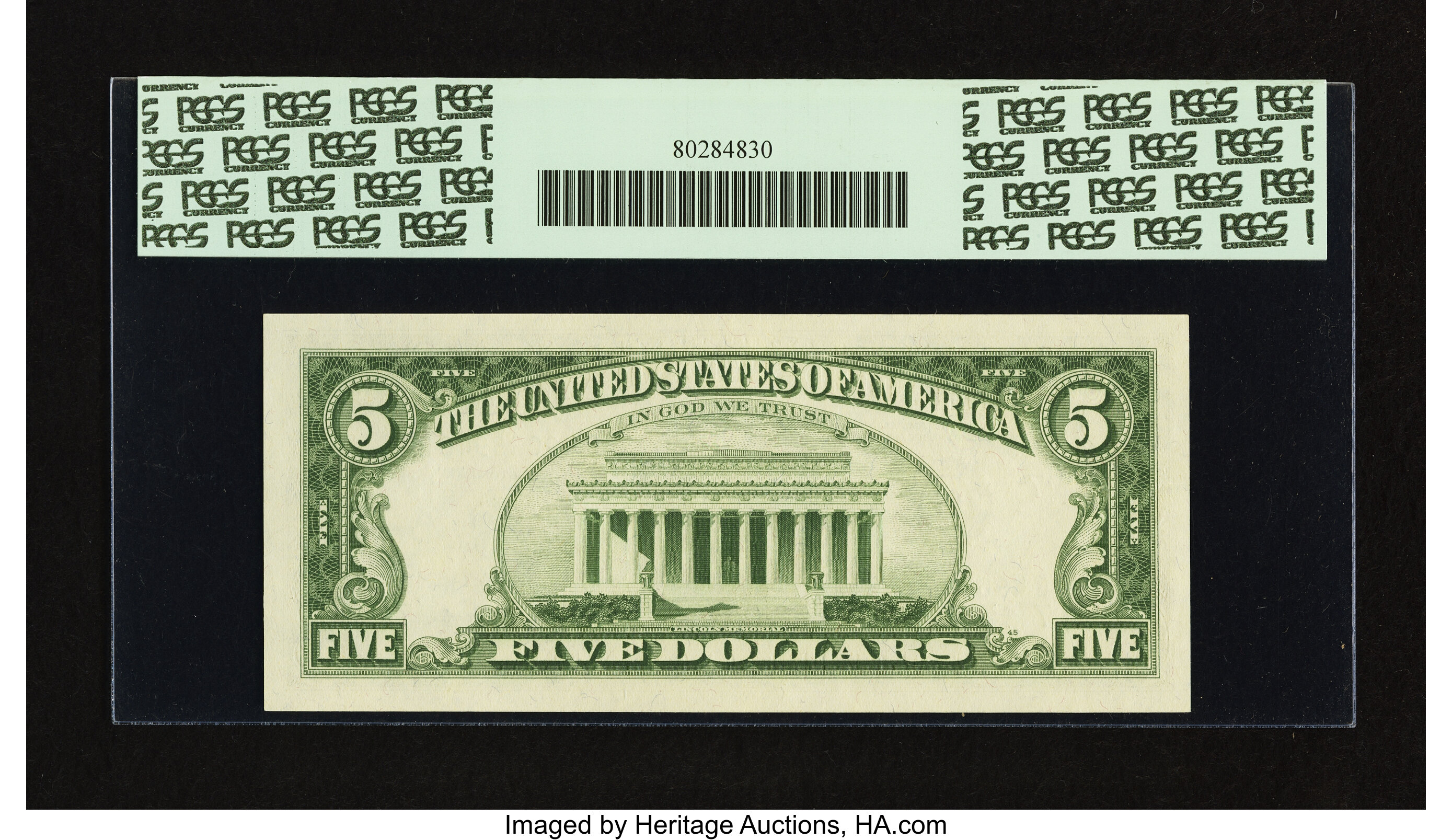 image for: Fr. 1968-G $5 1963A Federal Reserve Note. PCGS Superb Gem New 67PPQ....