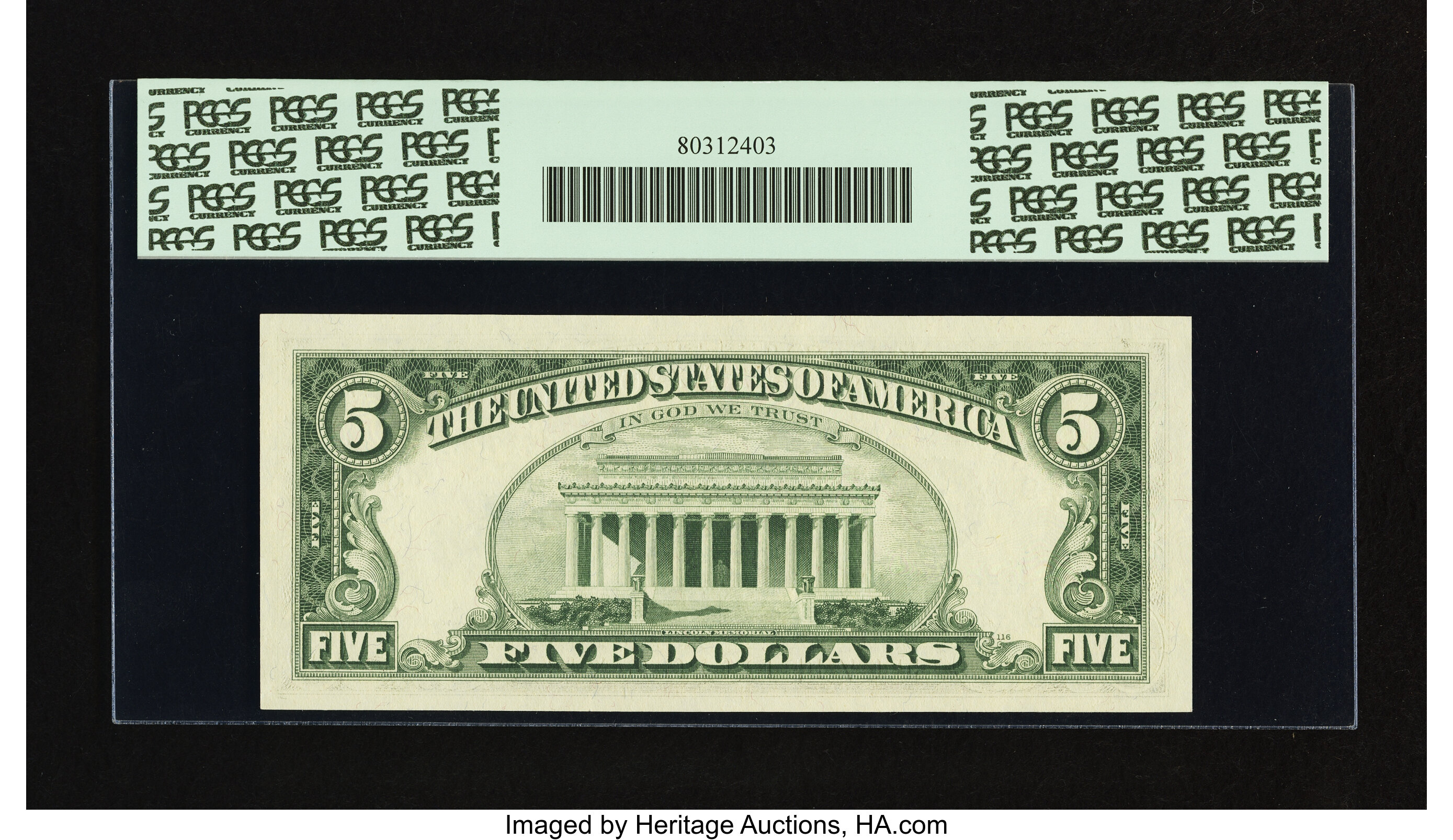 image for: Fr. 1969-I $5 1969 Federal Reserve Note. PCGS Gem New 66PPQ....