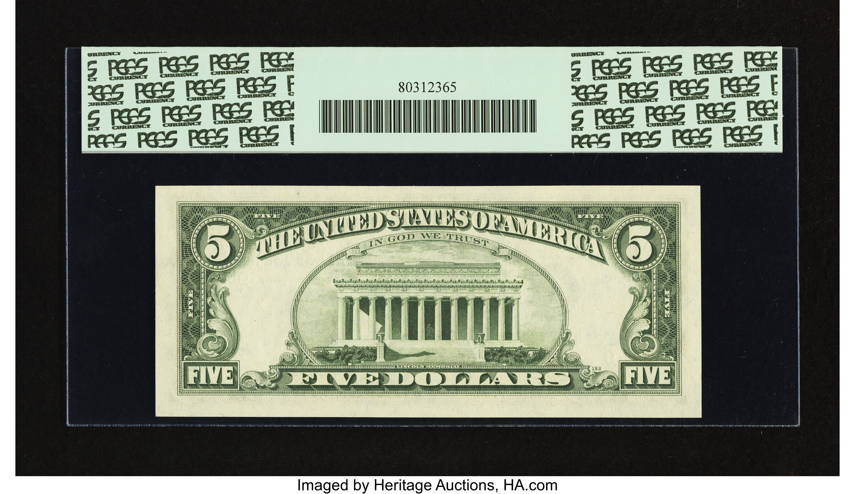 image for: Fr. 1970-I $5 1969A Federal Reserve Note. PCGS Gem New 66PPQ....