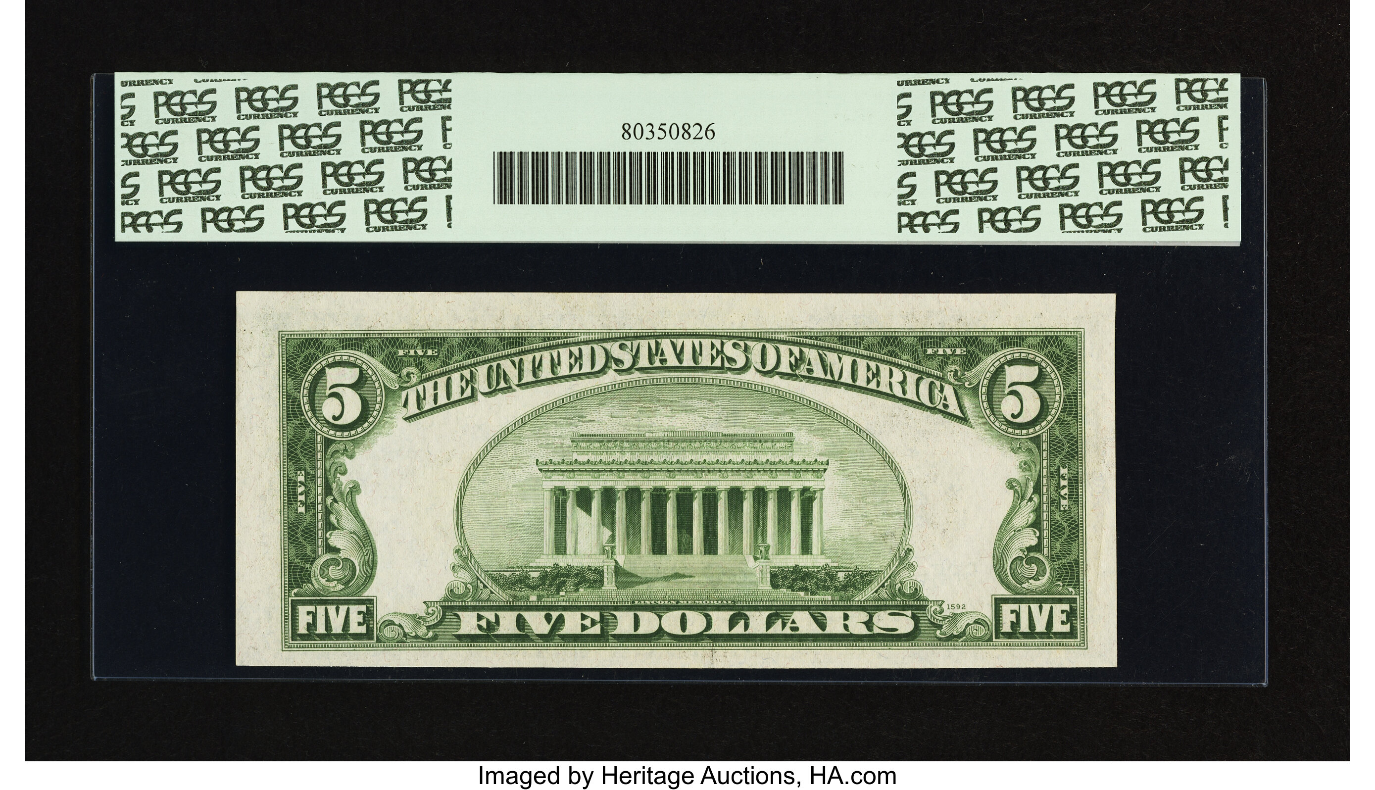 image for: Fr. 1958-D $5 1934B Federal Reserve Note. PCGS Choice New 63PPQ....