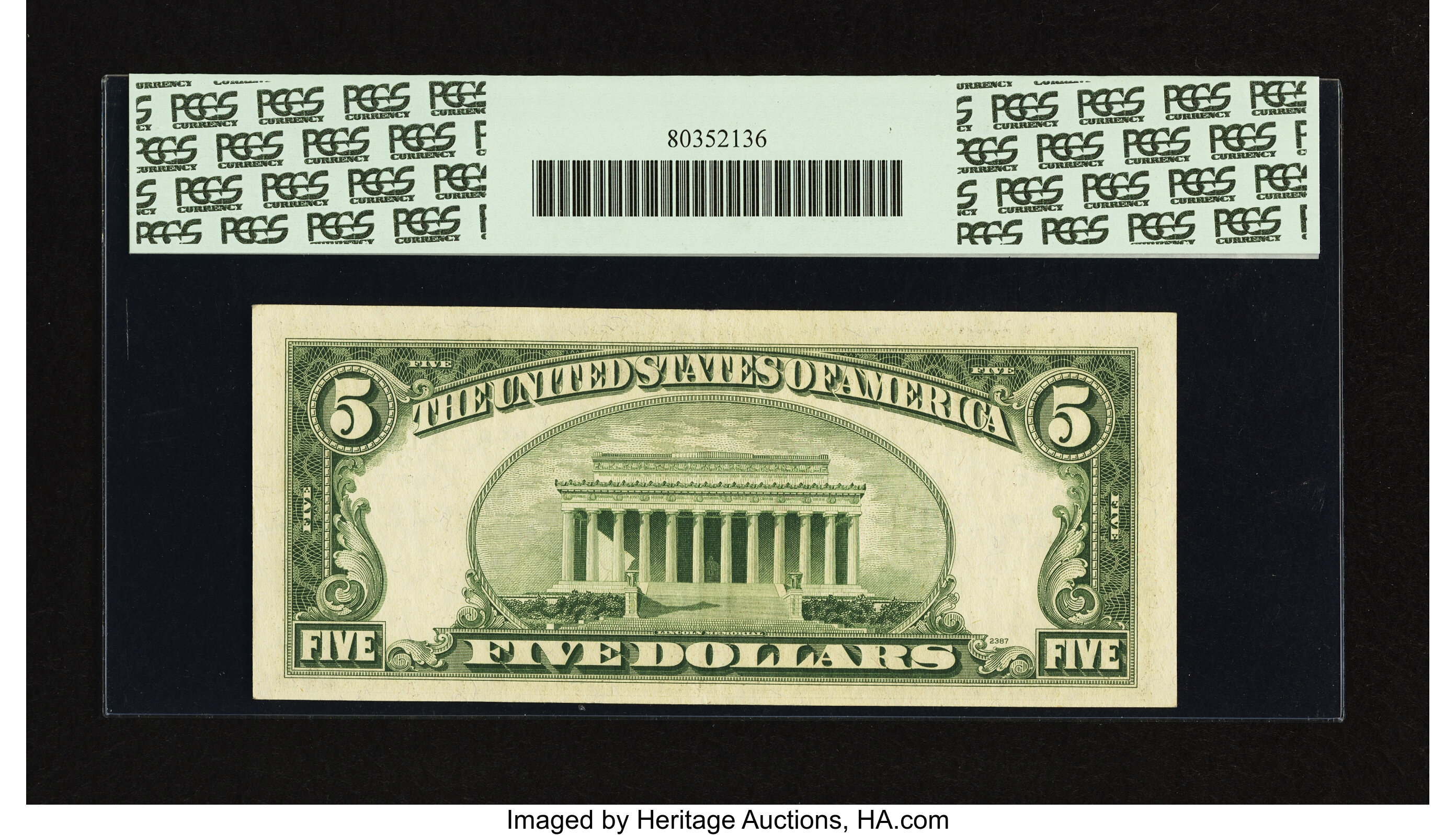 image for: Fr. 1963-B $5 1950B Federal Reserve Note. PCGS About New 53PPQ....