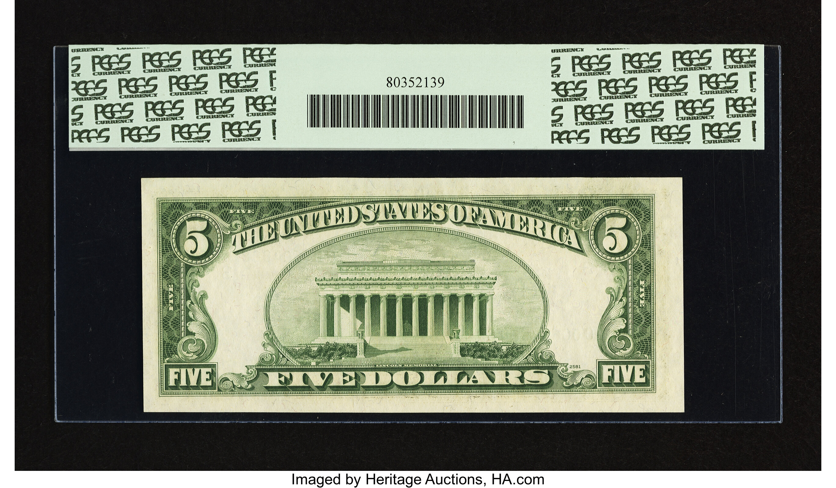 image for: Fr. 1965-C $5 1950D Federal Reserve Note. PCGS Very Choice New 64PPQ....