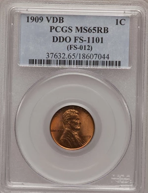 image for: 1909 VDB 1C Doubled Die Obverse, DDO-001 MS65 Red and Brown PCGS. FS-1101....