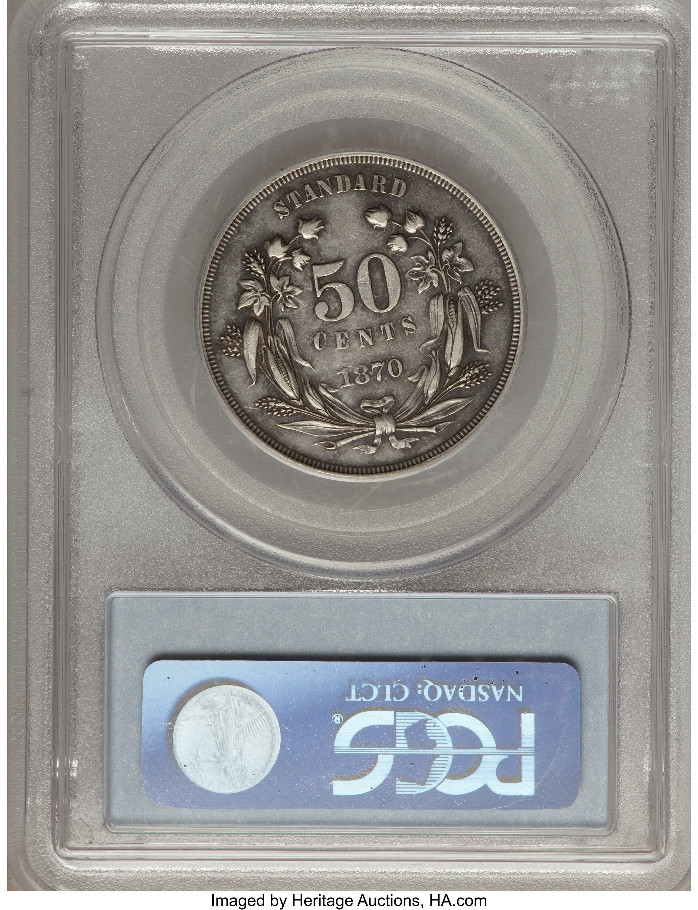 image for: 1870 50C Standard Silver Half Dollar, Judd-957, Pollock-1108, R.5, PR40 PCGS....