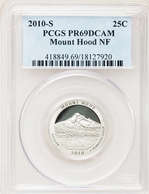 image for: 2010-S 25C Mount Hood PR69 Deep Cameo PCGS. PCGS Population (809/150). NGC Census: (0/0). (#418849)...