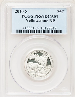 image for: 2010-S 25C Yellowstone PR69 Deep Cameo PCGS. PCGS Population (762/254). NGC Census: (0/0). (#418831)...