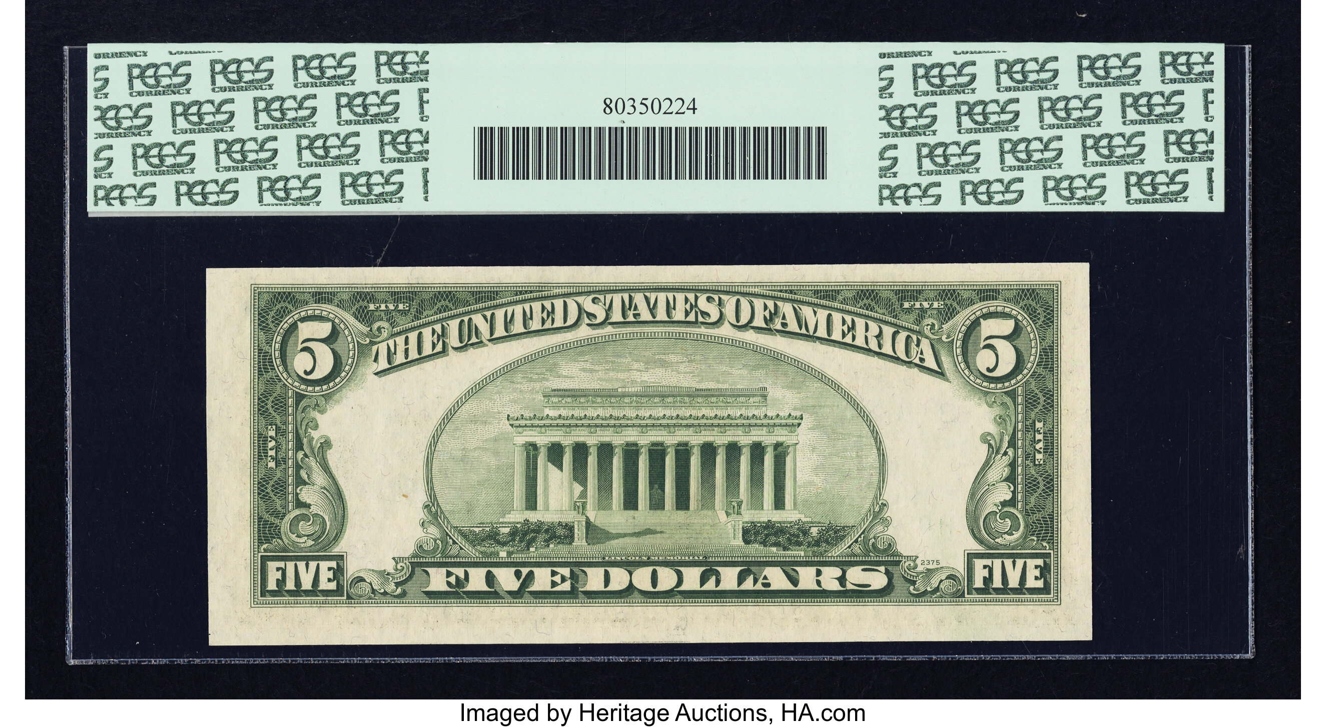 image for: Fr. 1964-H* $5 1950C Federal Reserve Note. PCGS Choice New 63PPQ....