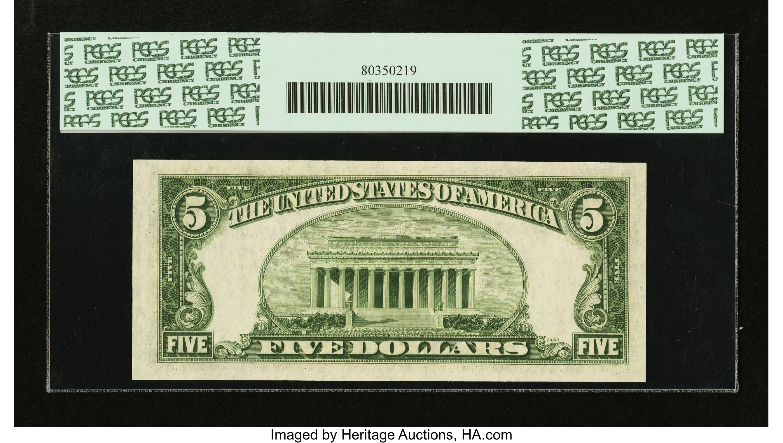 image for: Fr. 1964-H* $5 1950C Federal Reserve Note. PCGS Very Choice New 64PPQ....
