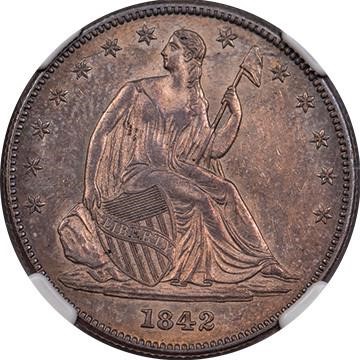 image for: 50C 1842-O SMALL DATE. NGC MS61