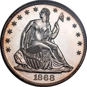 image for: 50C 1868 PCGS PR64 CAM
