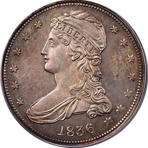 image for: 50C 1836 REEDED EDGE. PCGS PR62
