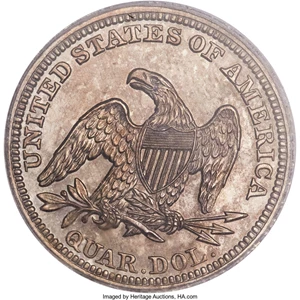 image for: 1857 25C PR64 PCGS....