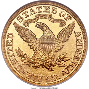 image for: 1887 $5 PR64 Cameo NGC....