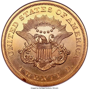 image for: 1863 $20 PR64 Cameo NGC. CAC....
