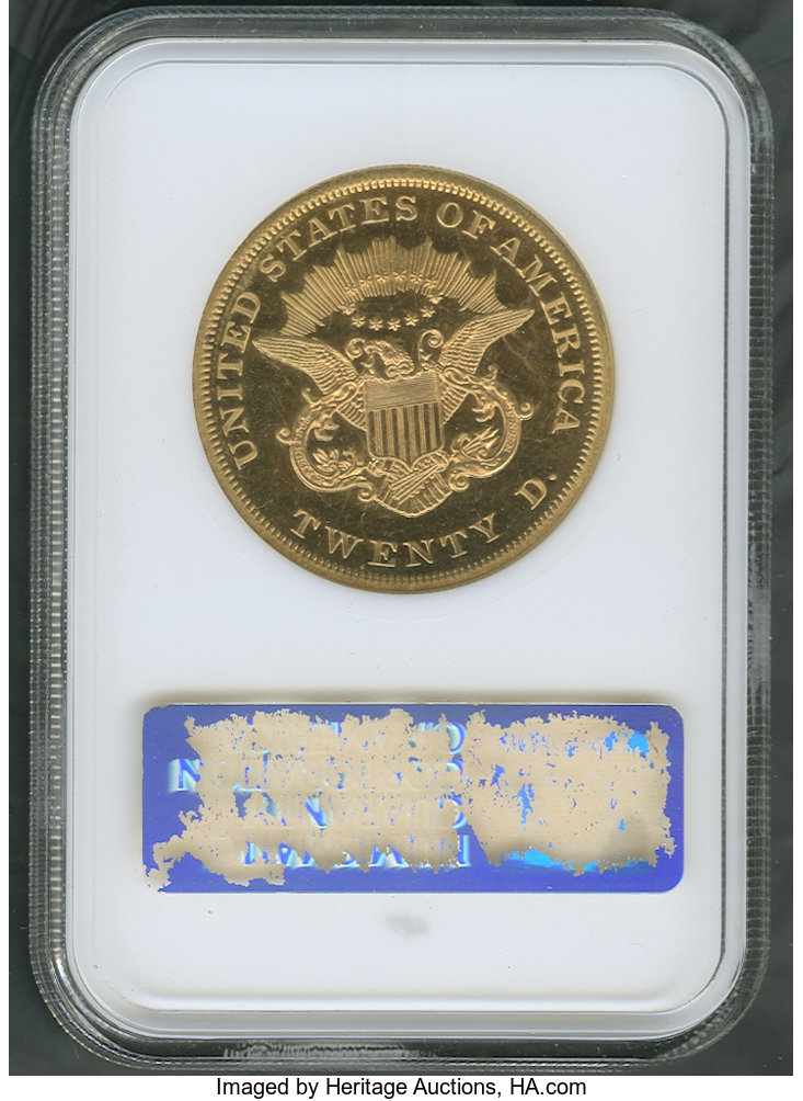 image for: 1865 $20 PR64 Cameo NGC. CAC....